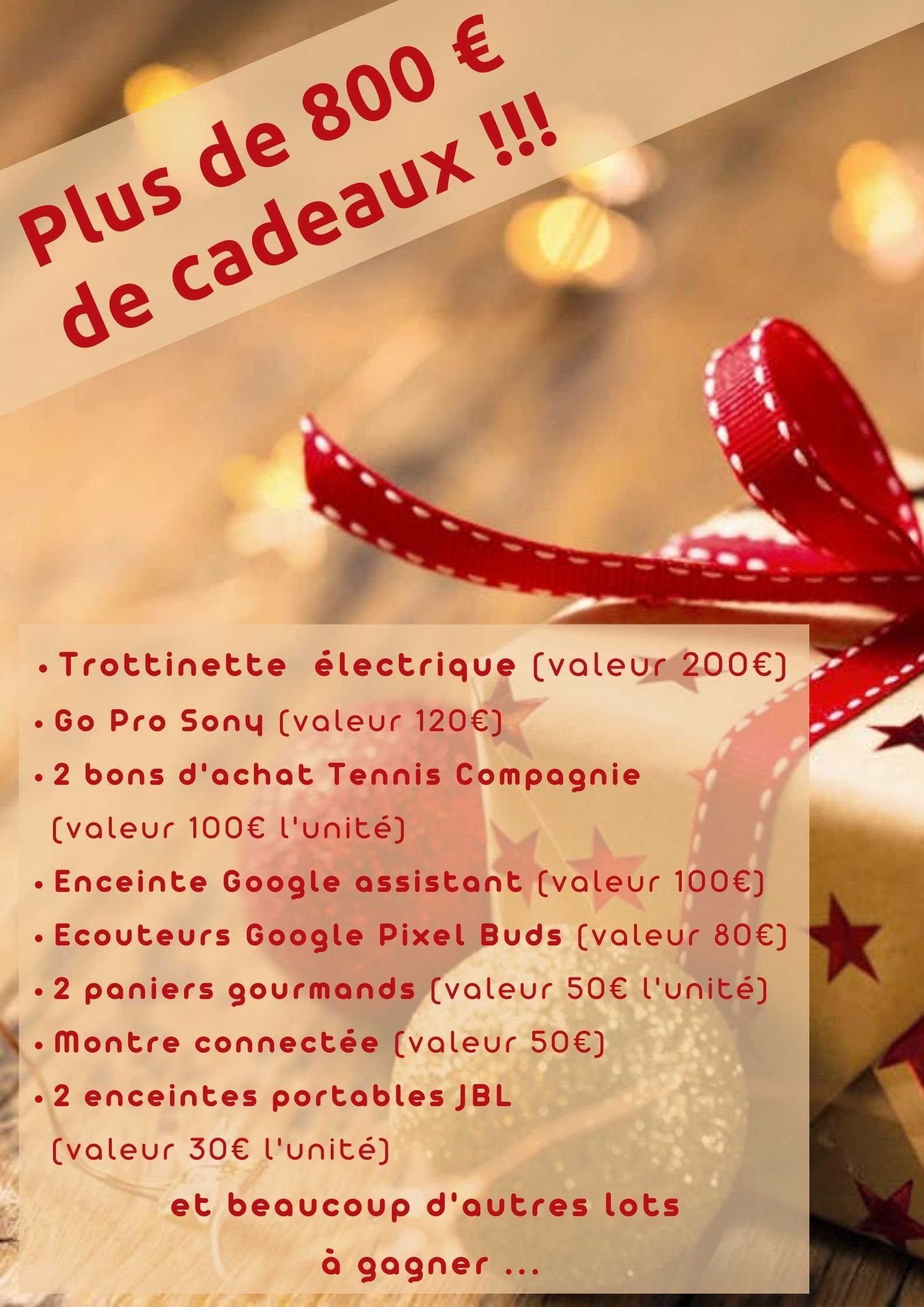 Tombola de Noël 2019 — résultats